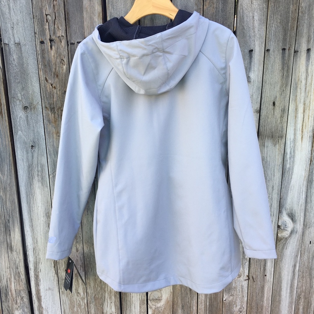 NWT New Balance Softshell 4 Way Stretch Jacket Gray S - Picture 10 of 14